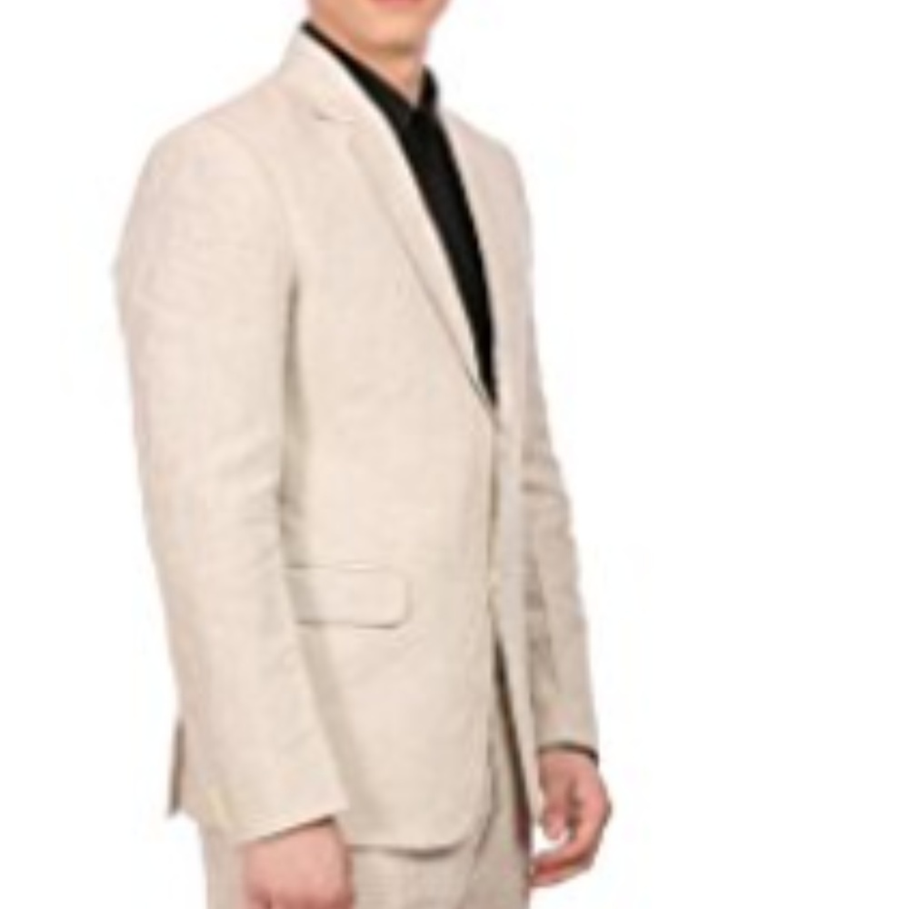 WINTAGE Men's 100% Linen Suit sz 50 - Picture 2 of 4